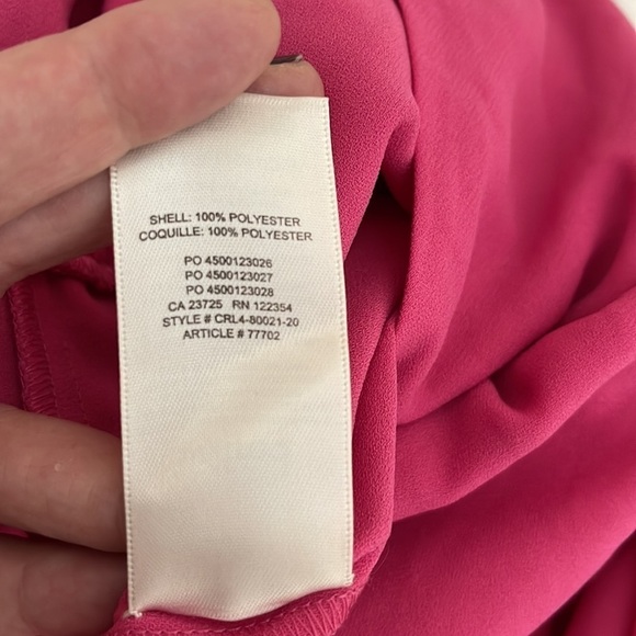 Aritzia Wilfred Melodie Faux Wrap Wide Leg Jumpsuit Hot Pink Size Medium - Picture 9 of 9